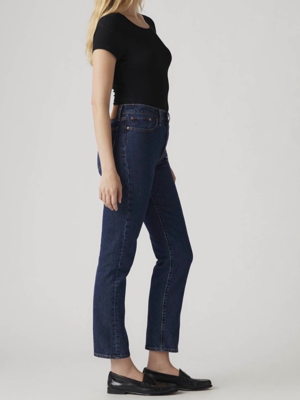 Levi's Wedgie Straight Ankle Women's Jeans - Dark Wash, Sz 26 - Picture 2 of 6